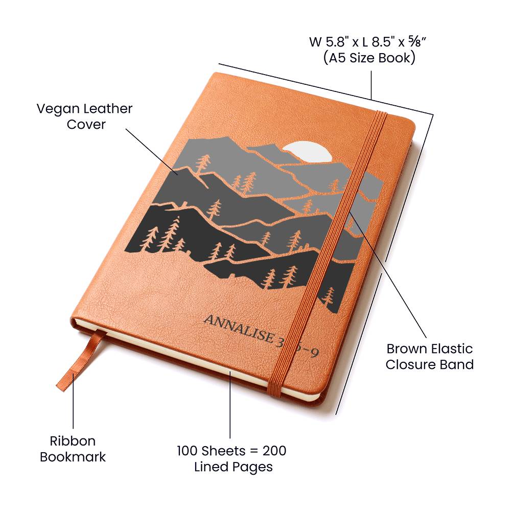 Annalise 3-6-9_graphic leather journal
