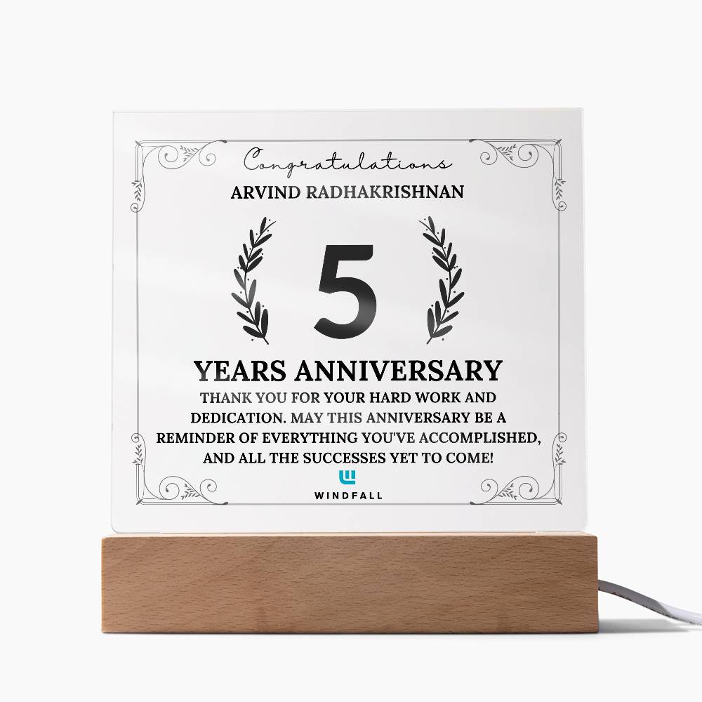 custom order - 5 year (Arvind)