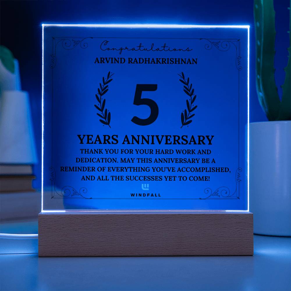 custom order - 5 year (Arvind)