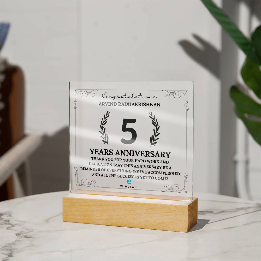 custom order - 5 year (Arvind)