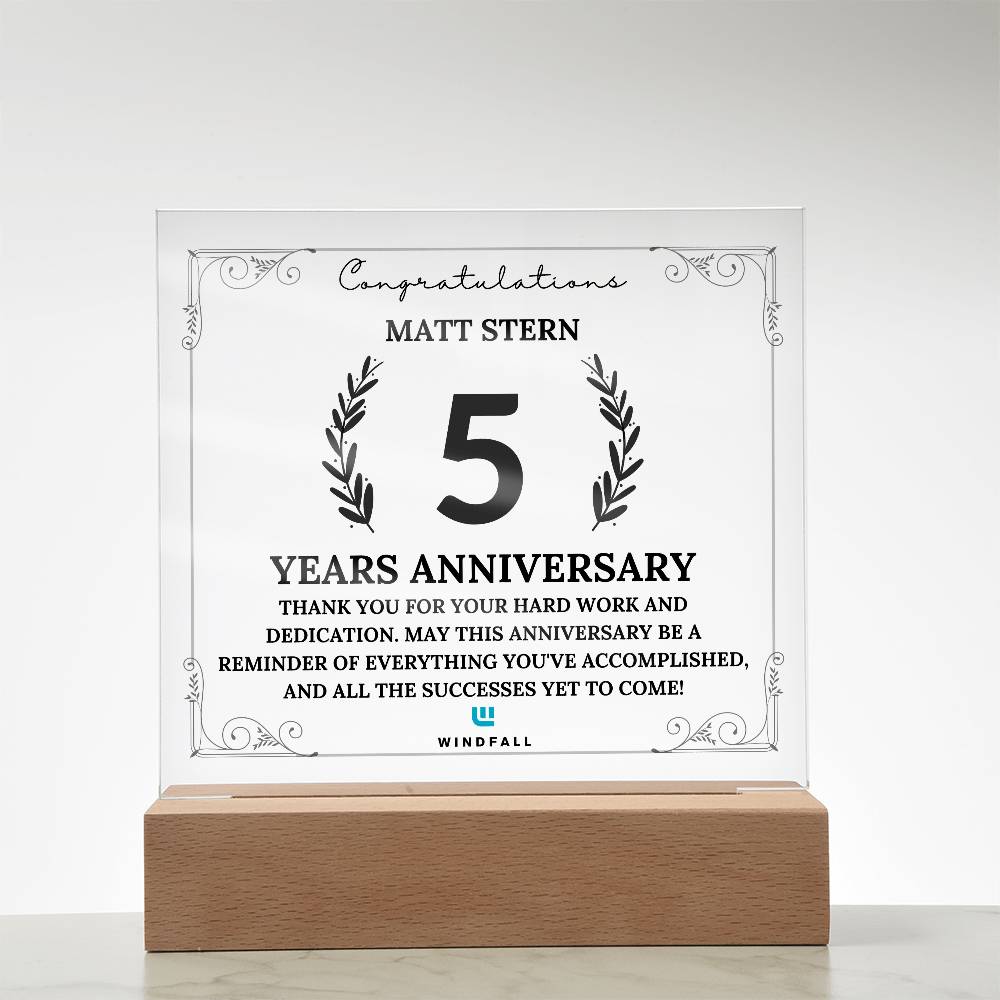 custom order - 5 year (Matt Stern)