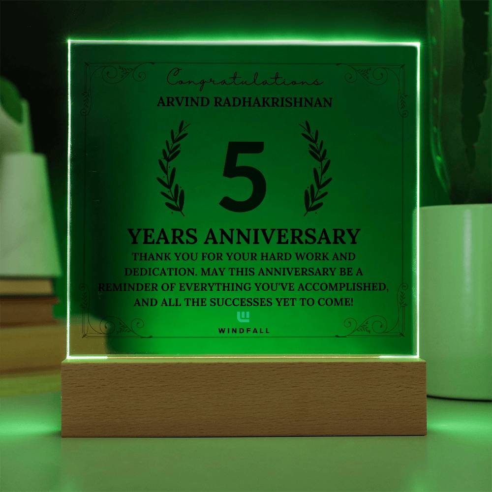 custom order - 5 year (Arvind)