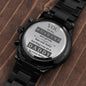pregnancy announcement from wife - - Engraved Black Chronograph Watch (ETSY)