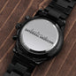 doctor of internal medicine - Engraved Black Chronograph Watch (ETSY)