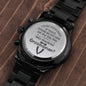 Groomsman Black Engraved Watch (ETSY)