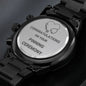 congratulation on pinning ceremony - Engraved Black Chronograph Watch (ETSY)