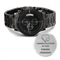 congratulation on pinning ceremony - Engraved Black Chronograph Watch (ETSY)