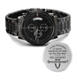 Groomsman Black Engraved Watch (ETSY)