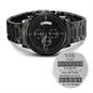 pregnancy announcement from wife - - Engraved Black Chronograph Watch (ETSY)
