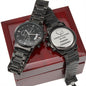 congratulation on pinning ceremony - Engraved Black Chronograph Watch (ETSY)