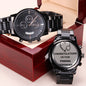congratulation on pinning ceremony - Engraved Black Chronograph Watch (ETSY)
