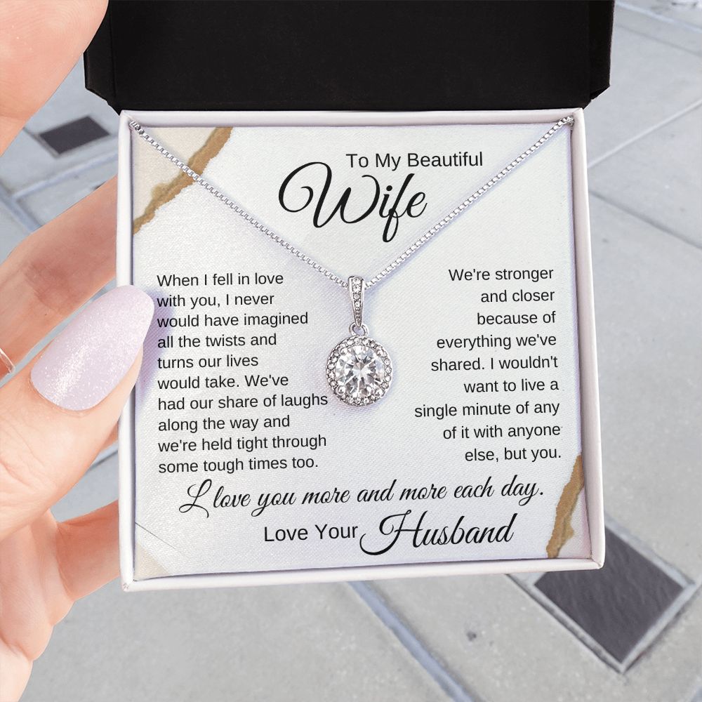 To My Wife - When I Fell in Love With You-pink paper boarder (ETSY)