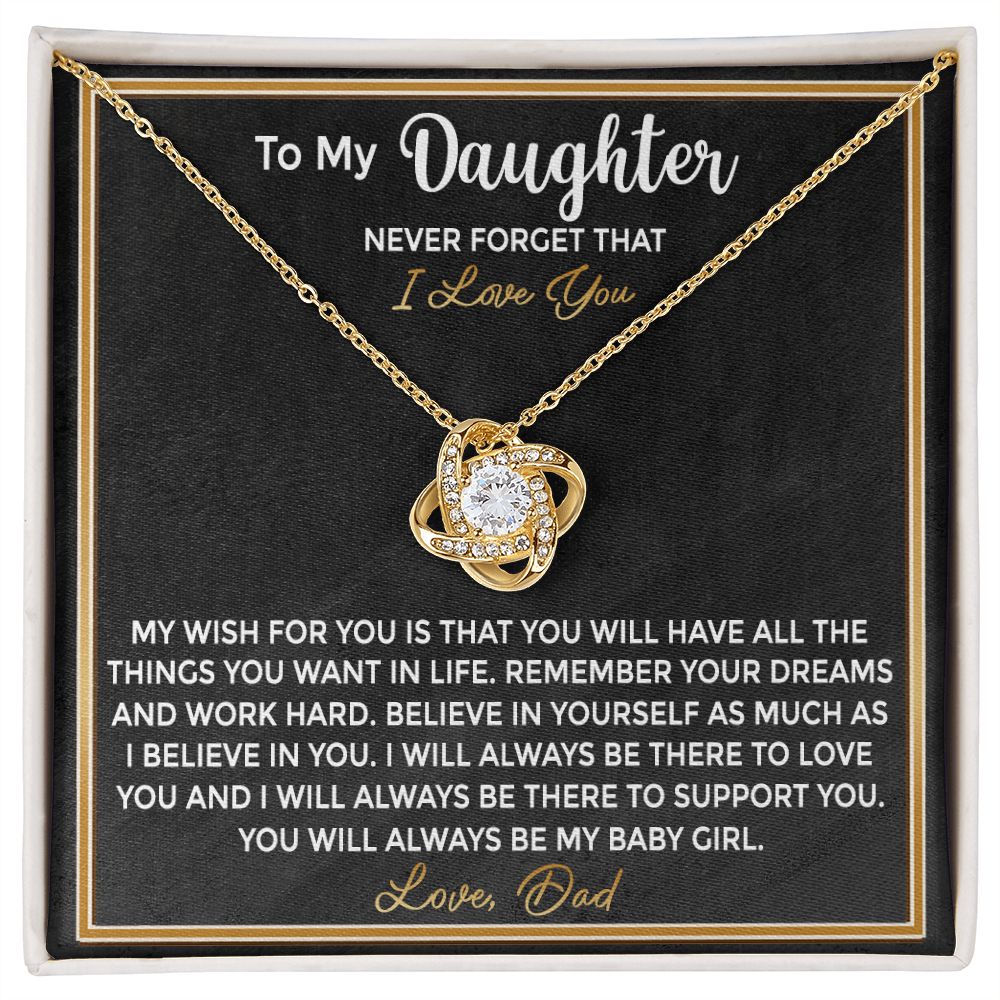 To My Daughter - From Dad Remember Your Dreams and Work Hard