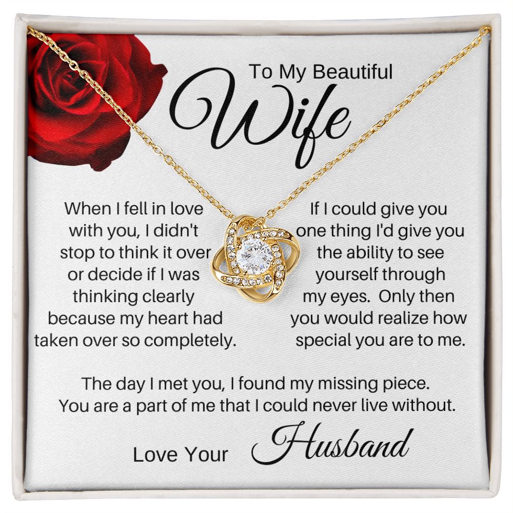 To My Wife - I Found My Missing Piece (ETSY)