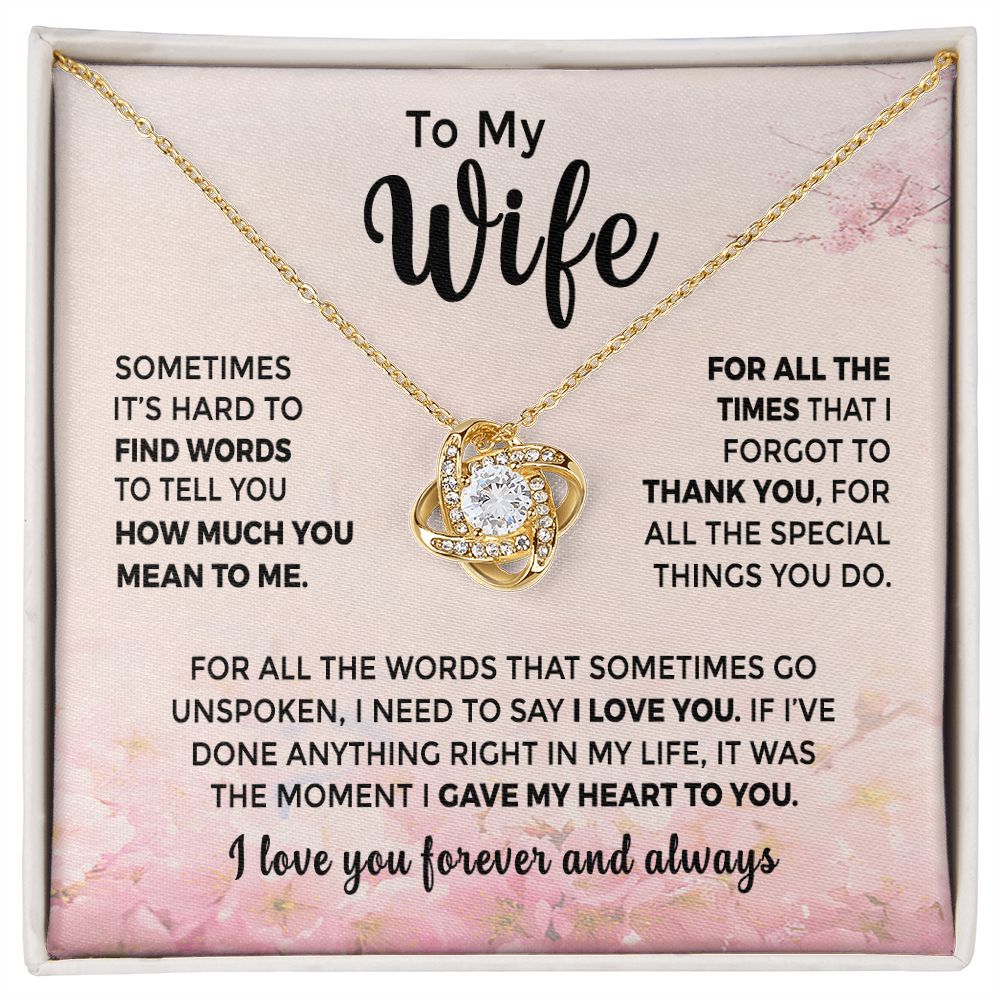 To My Wife - Thank You For All the Special Things You Do(ETSY)