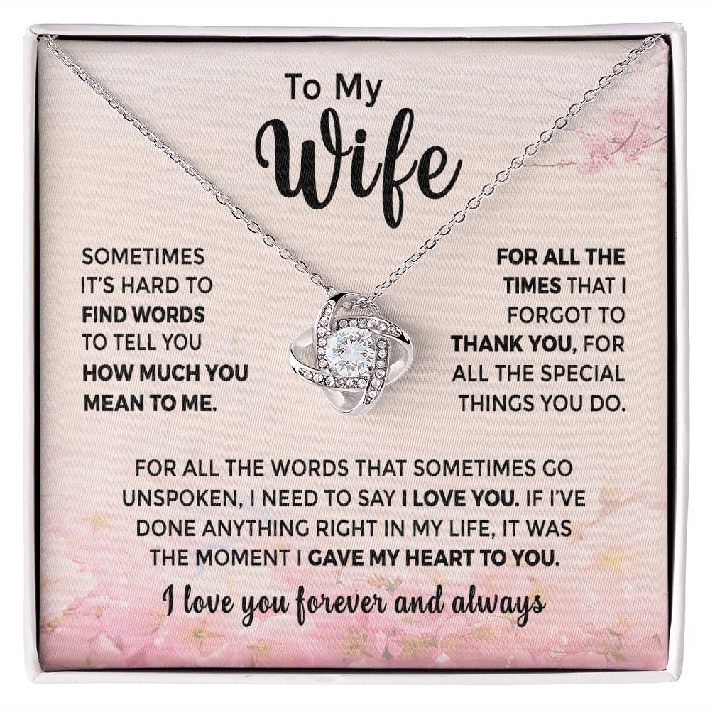 To My Wife - Thank You For All the Special Things You Do(ETSY)