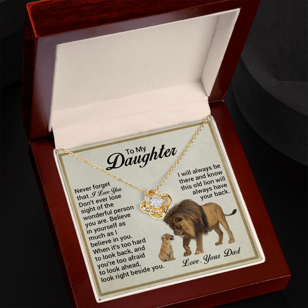 To My Daughter - Look Right Beside You Old Lion (ETSY)