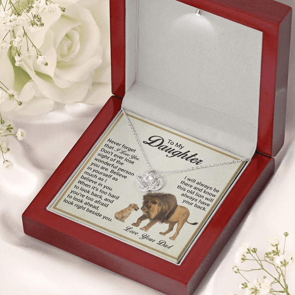 To My Daughter - Look Right Beside You Old Lion Will Always Have Your Back