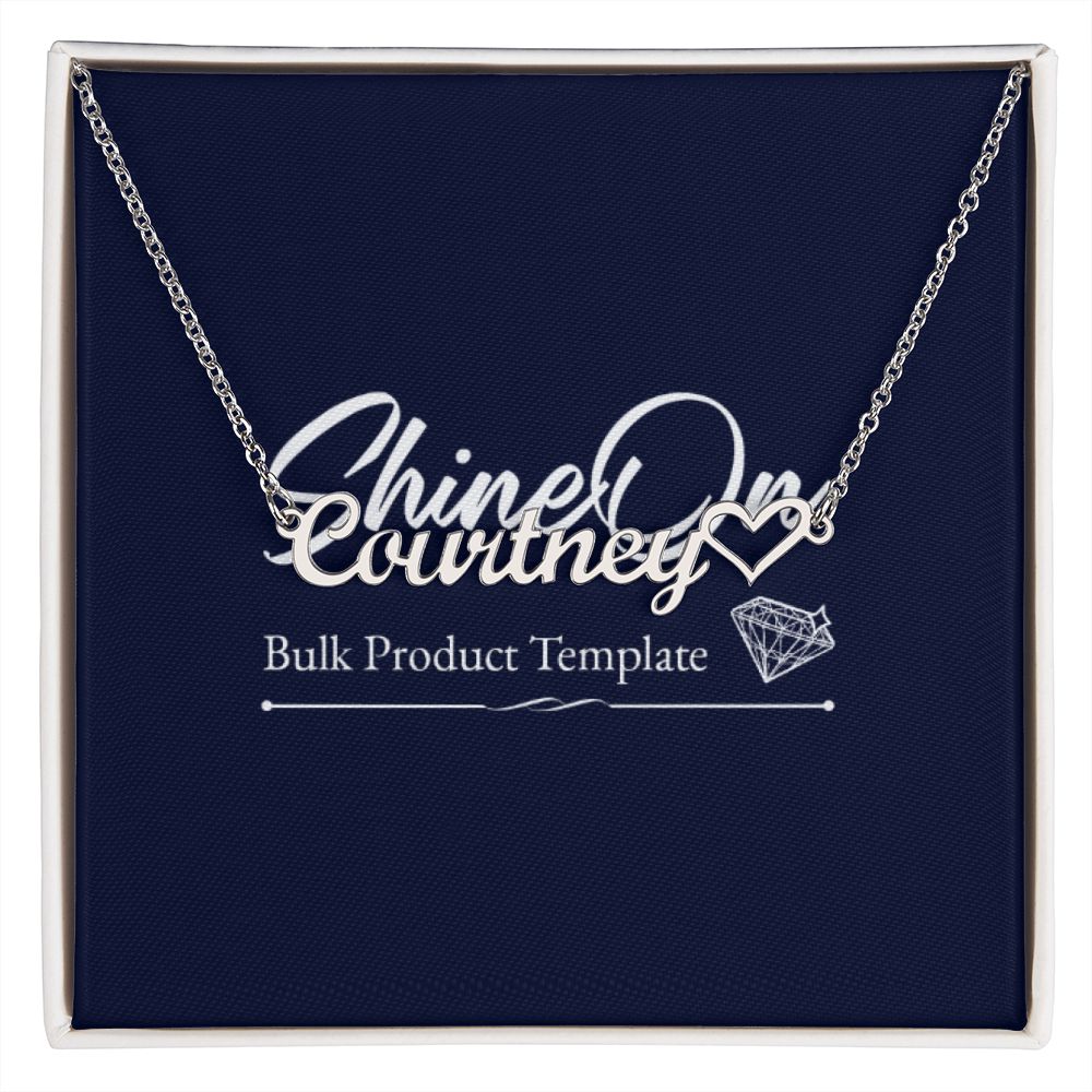 Name Necklace with heart_ETSY TEMPLATE