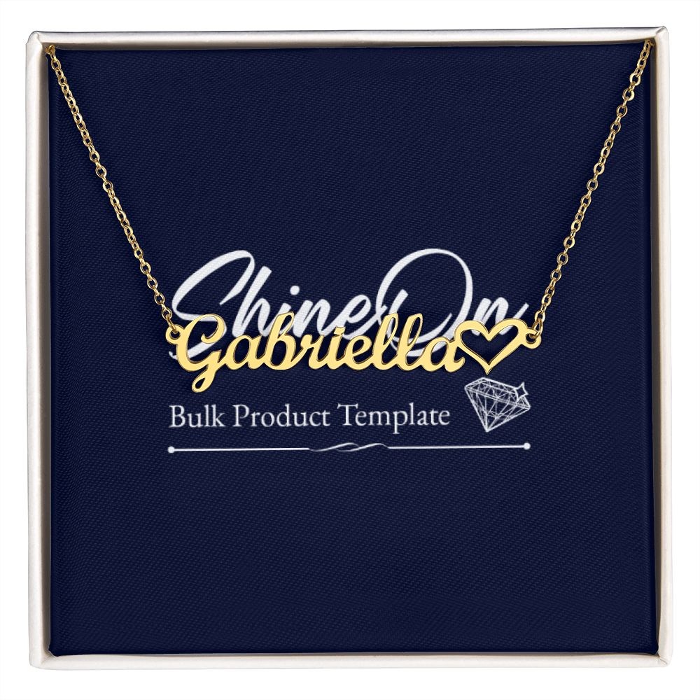 Name Necklace with heart_ETSY TEMPLATE