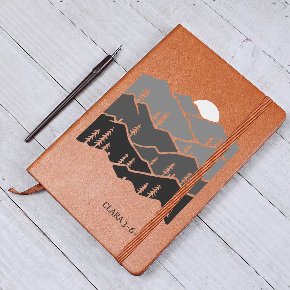 Clara 3-6-9 - graphic leather journal (1)