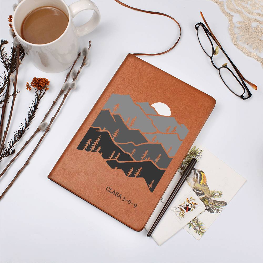Clara 3-6-9 - graphic leather journal (1)