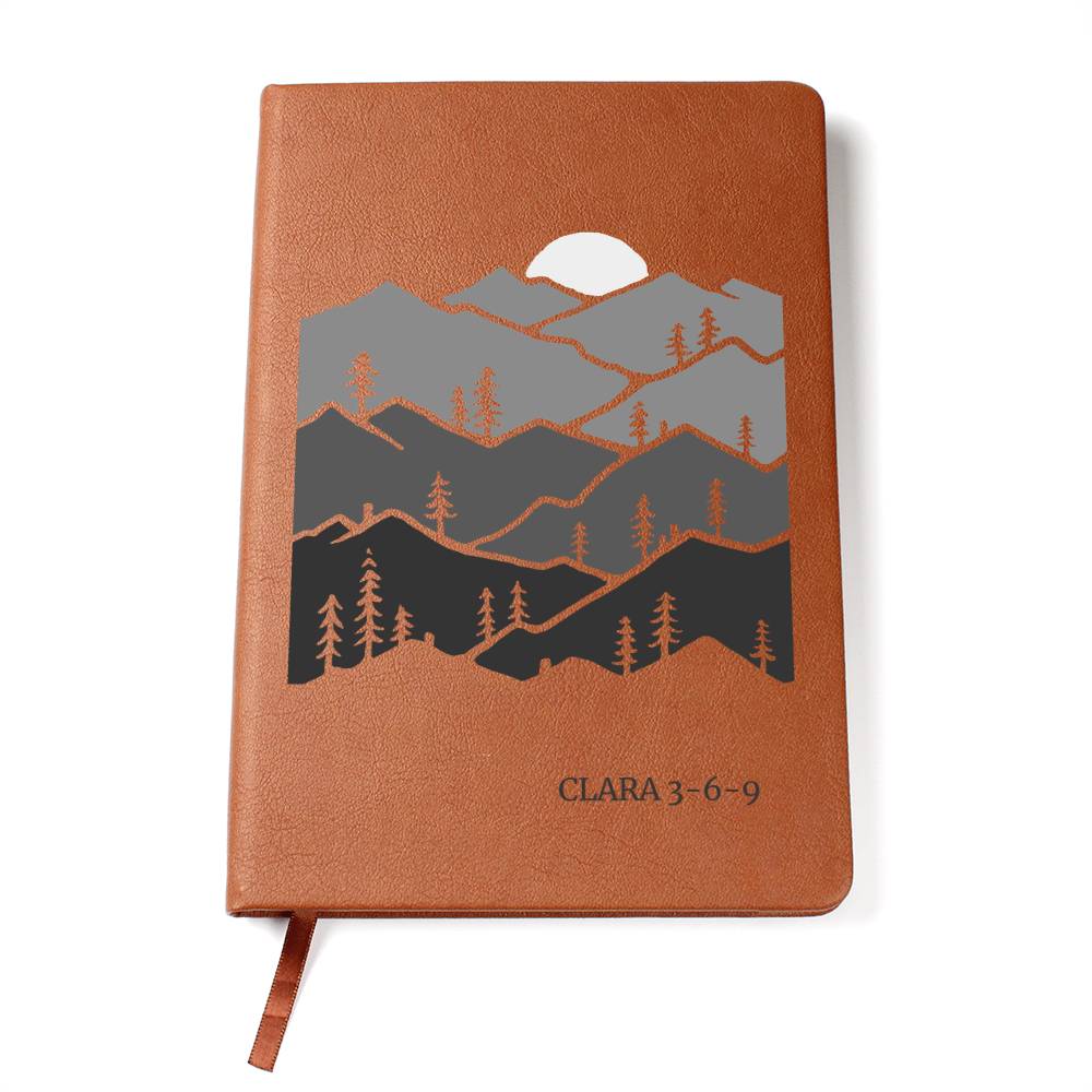 Clara 3-6-9 - graphic leather journal (1)