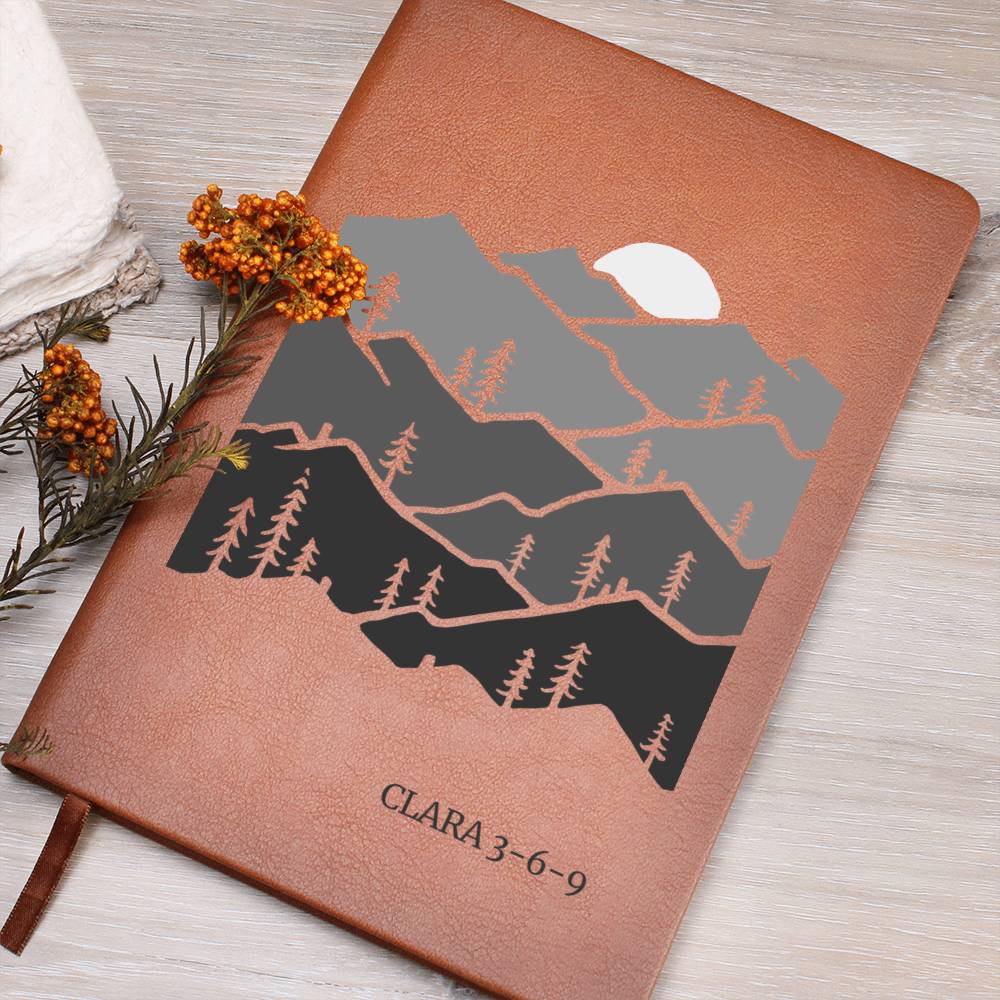 Clara 3-6-9 - graphic leather journal (1)