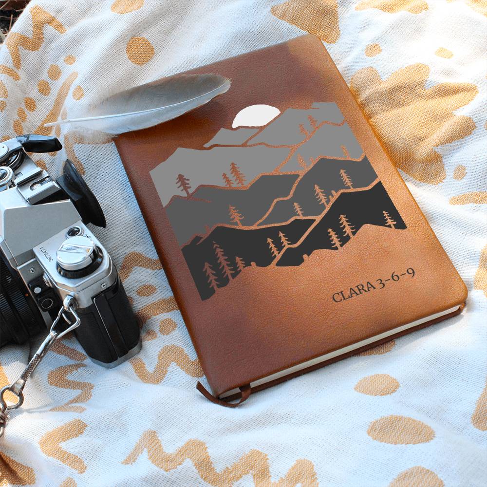 Clara 3-6-9 - graphic leather journal (1)