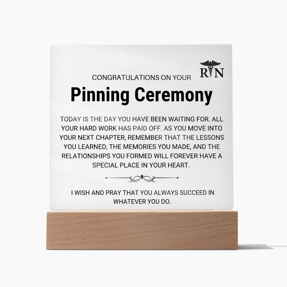 Pinning Ceremony Plaque