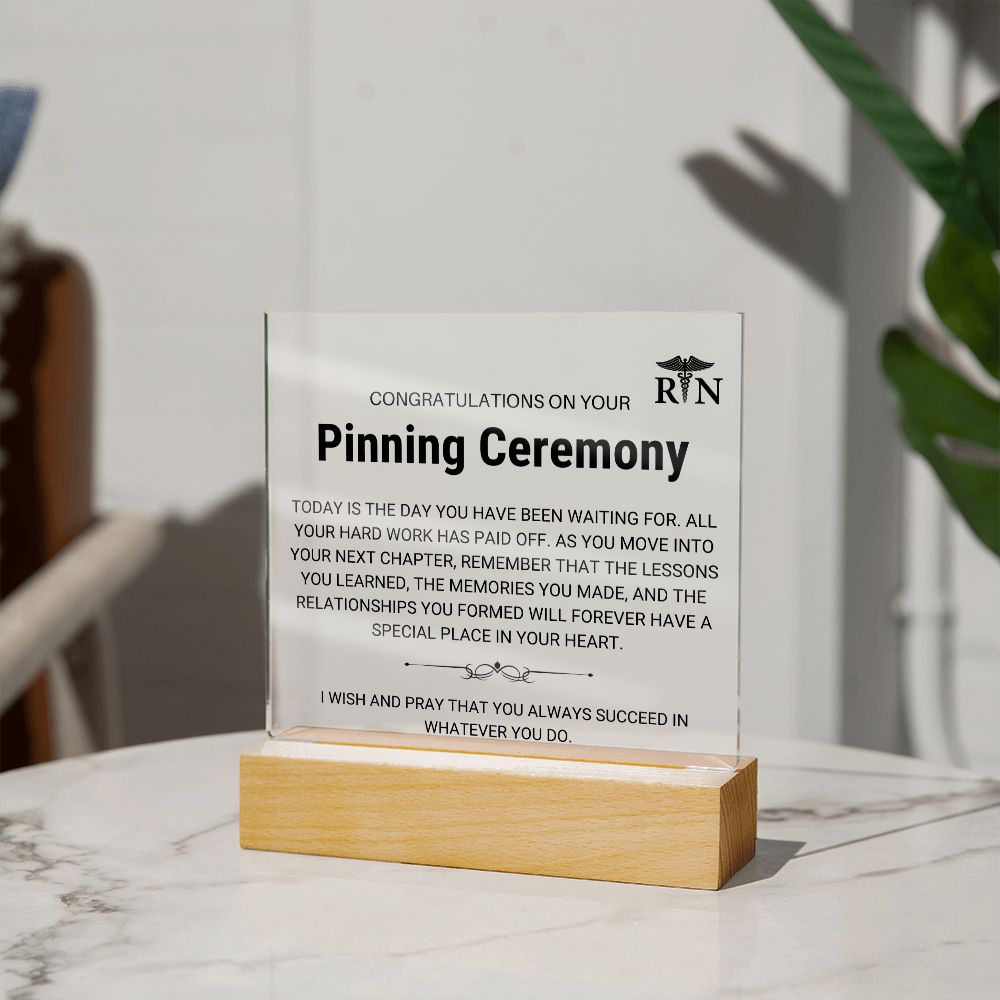 Pinning Ceremony Plaque