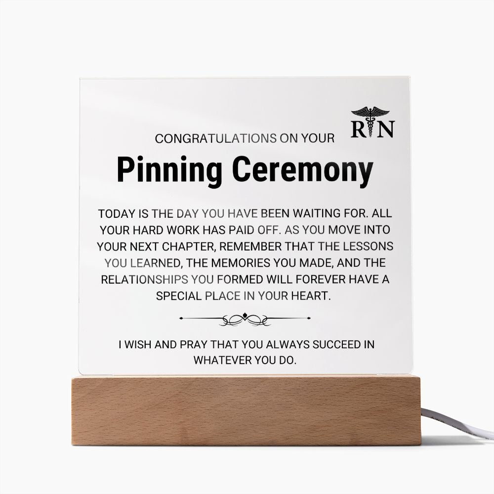 Pinning Ceremony Plaque