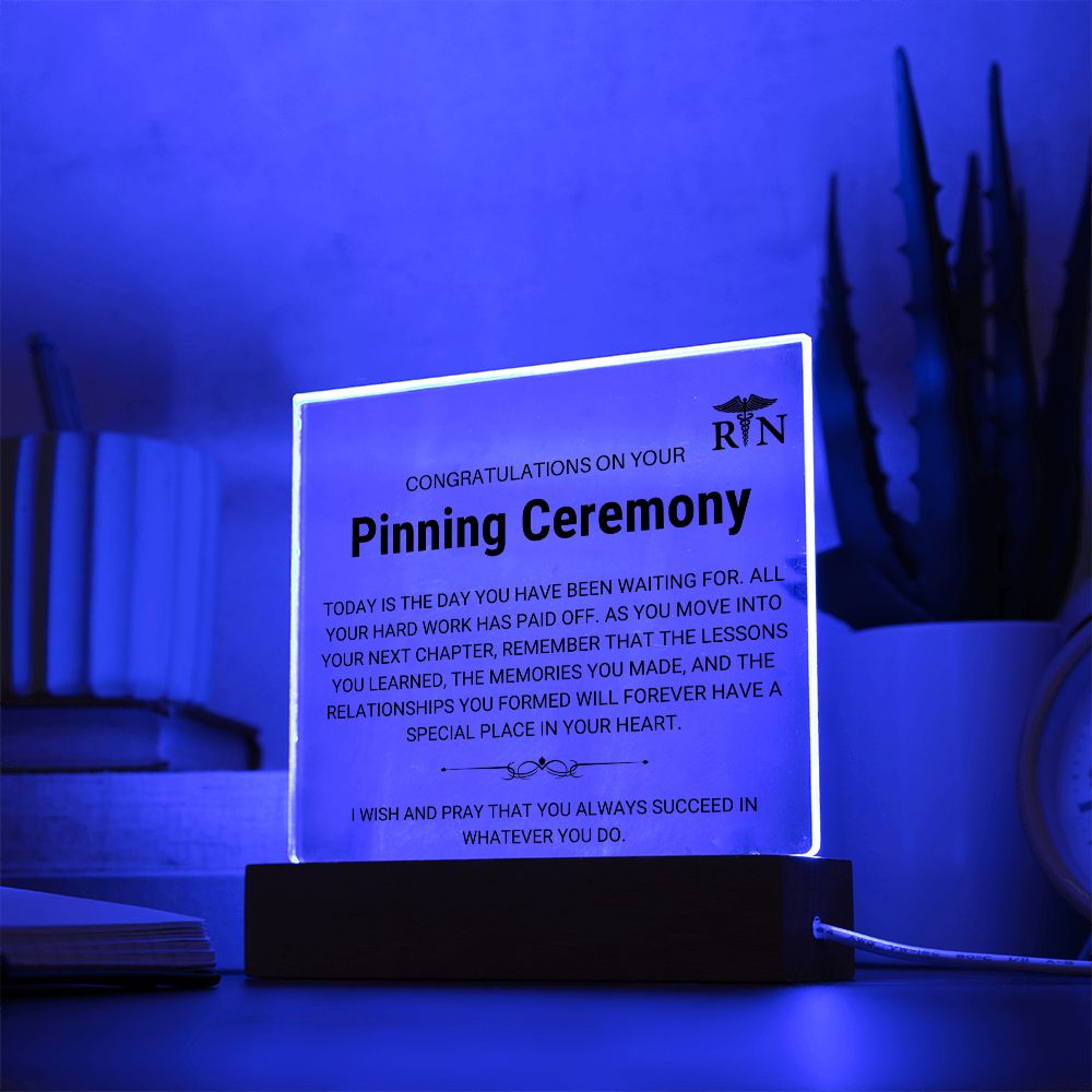 Pinning Ceremony Plaque