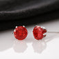 Z_Red Cubic Zirconia Earrings