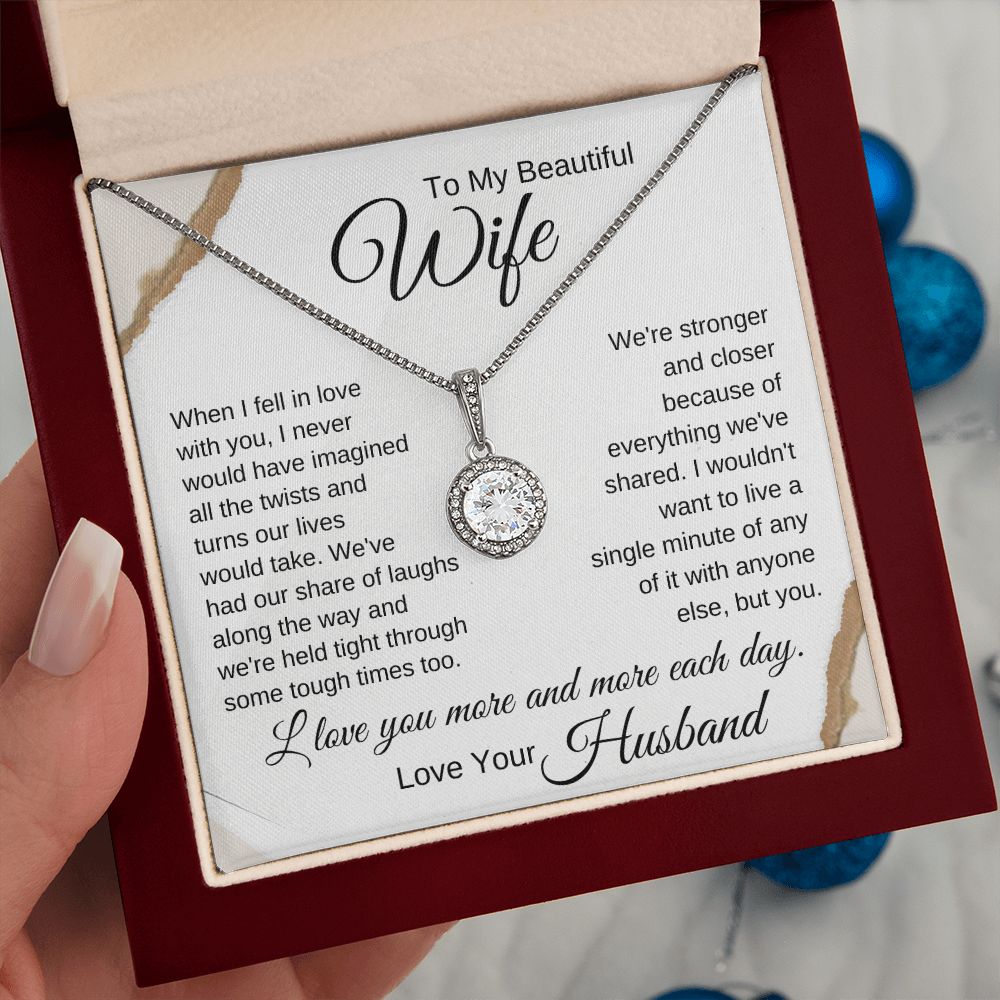 To My Wife - When I Fell in Love With You-pink paper boarder (ETSY)