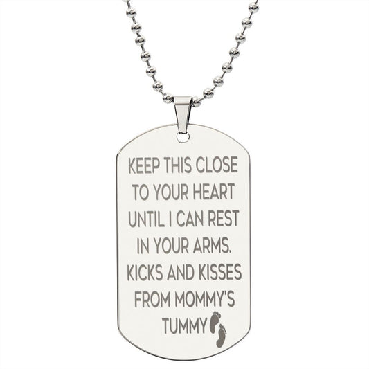 Engraved Dog Tag Necklace _ Future Dad _ETSY