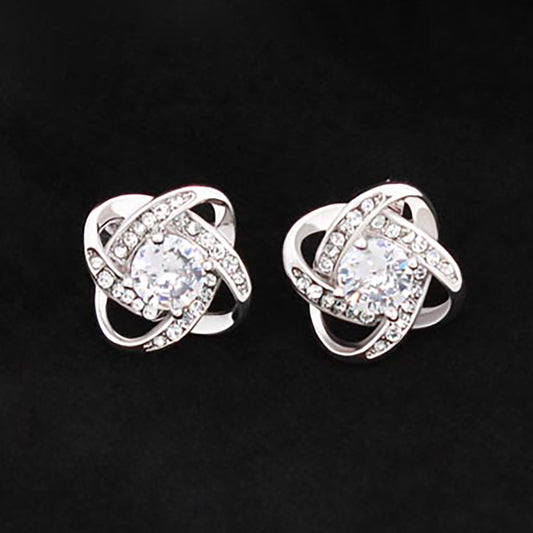 Z_Love Knot Stud Earrings