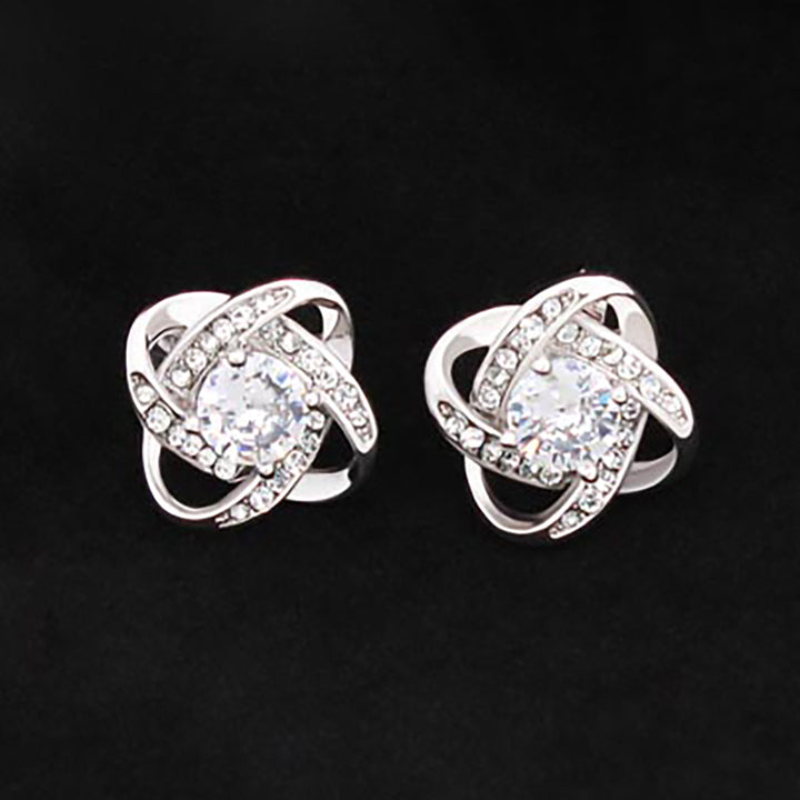 Z_Love Knot Stud Earrings