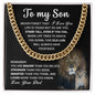 To My Son - Stand Tall Lion (ETSY) Cuban Link Chain _ETSY TEMPLATE