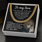 To My Son - Stand Tall Lion (ETSY) Cuban Link Chain _ETSY TEMPLATE