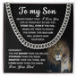 To My Son - Stand Tall Lion (ETSY) Cuban Link Chain _ETSY TEMPLATE