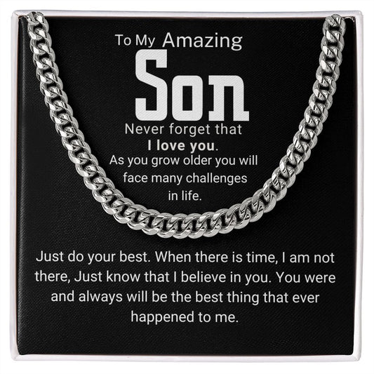 To My Son - Never Forget that I Love You (ETSY)