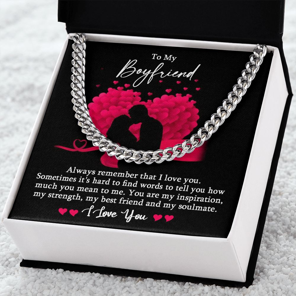 To My Boyfriend Necklace, Cute Gifts for Boyfriend, Gift for