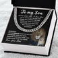 To My Son - Stand Tall Lion (ETSY) Cuban Link Chain _ETSY TEMPLATE