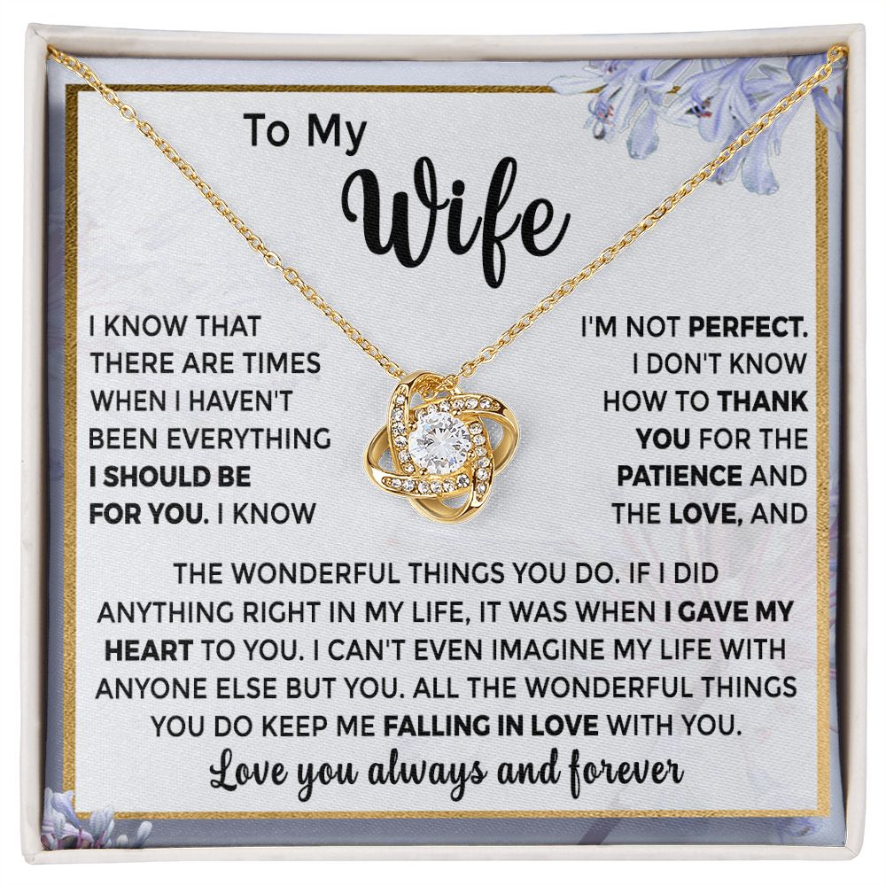 To My Wife - I Am Not Perfect (ETSY)