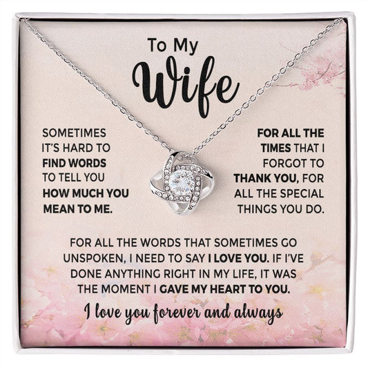 To My Wife - Thank You For All the Special Things You Do(ETSY)