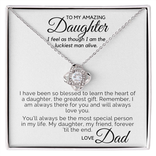 To My Daughter - I Am the Luckiest Man Alive (ETSY)