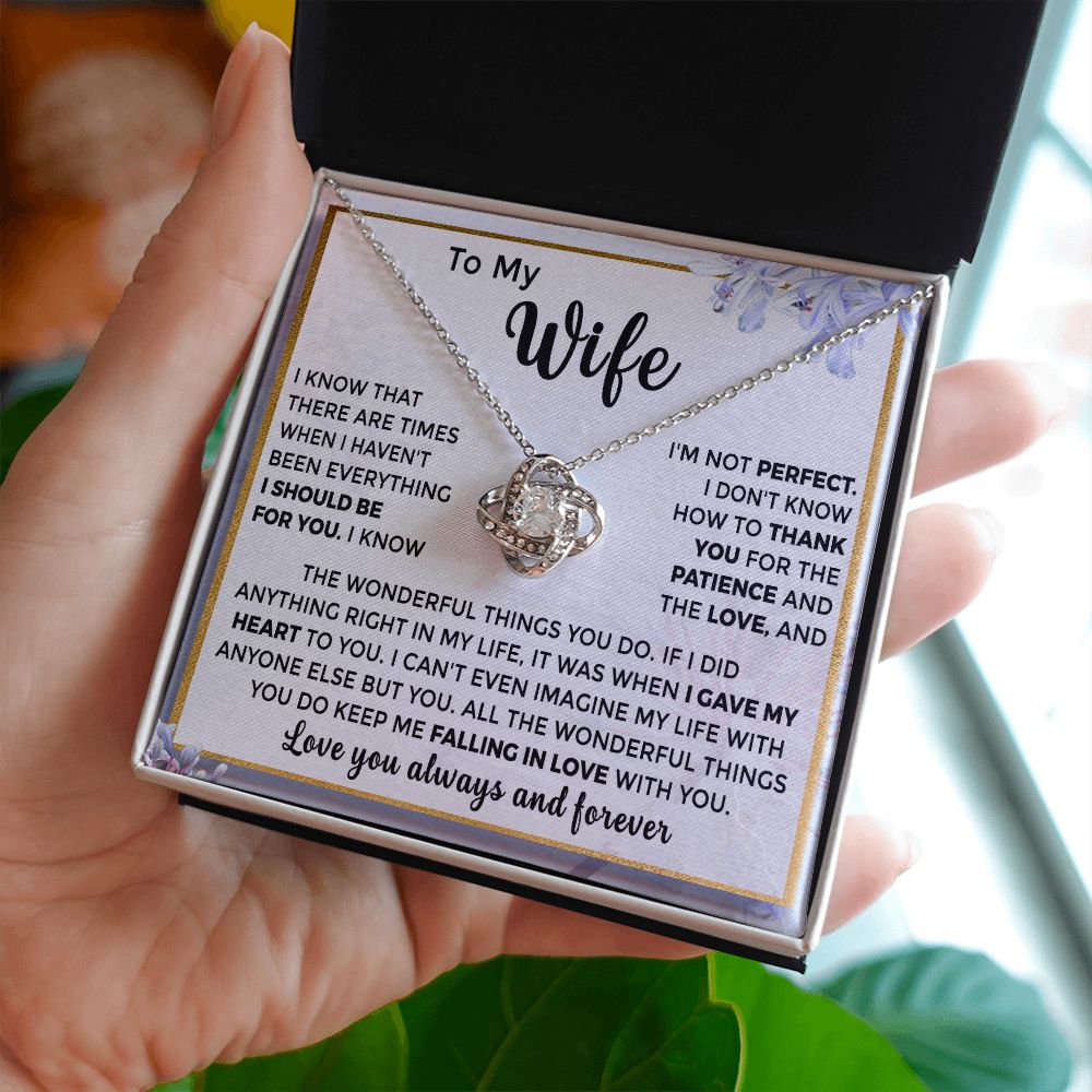 To My Wife - I Am Not Perfect (ETSY)