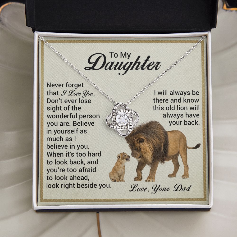 To My Daughter - Look Right Beside You Old Lion Will Always Have Your Back