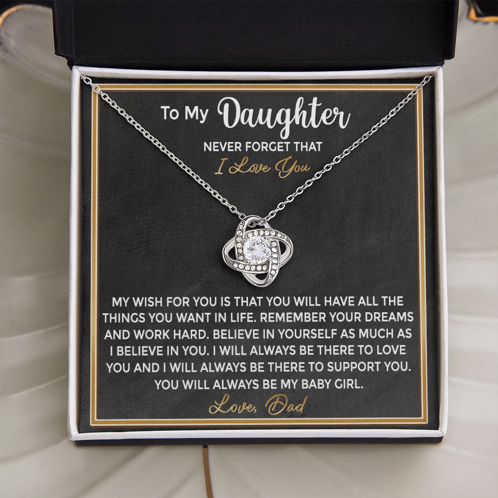 To My Daughter - From Dad Remember Your Dreams and Work Hard